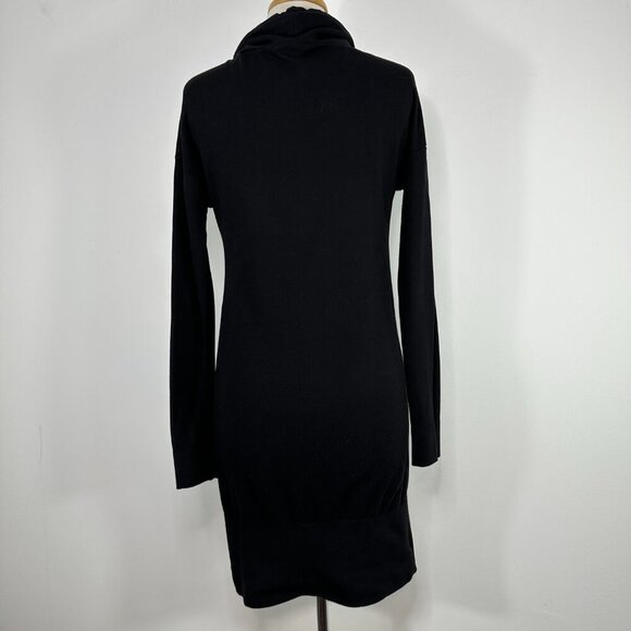 Standard James Perse Women's Funnel Neck Dress Size S 1 Black Cotton USA Made - Picture 8 of 12